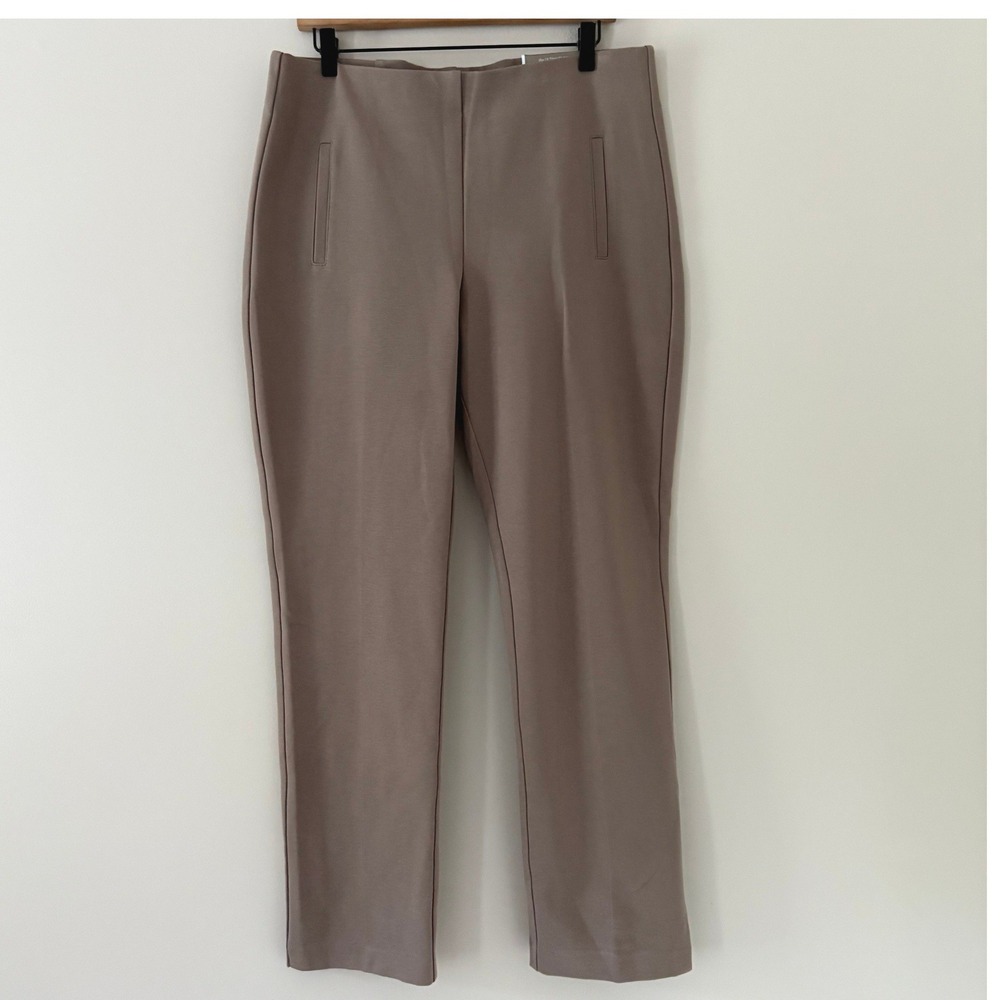 Chico's Pants The Juliet 2/L Taos Taupe Straight Leg The Ultimate Fit Large